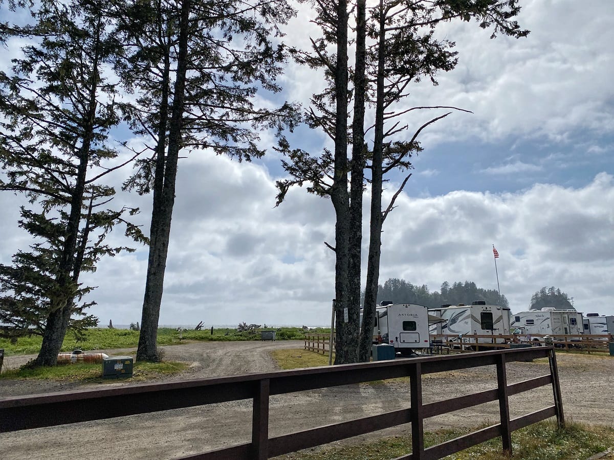 view from site 2 at Lonesome Creek RV Park