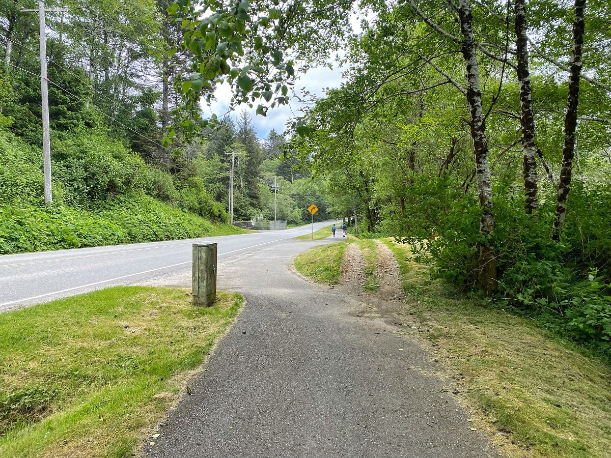 paved sidewalk and road on Ocean Front Drive