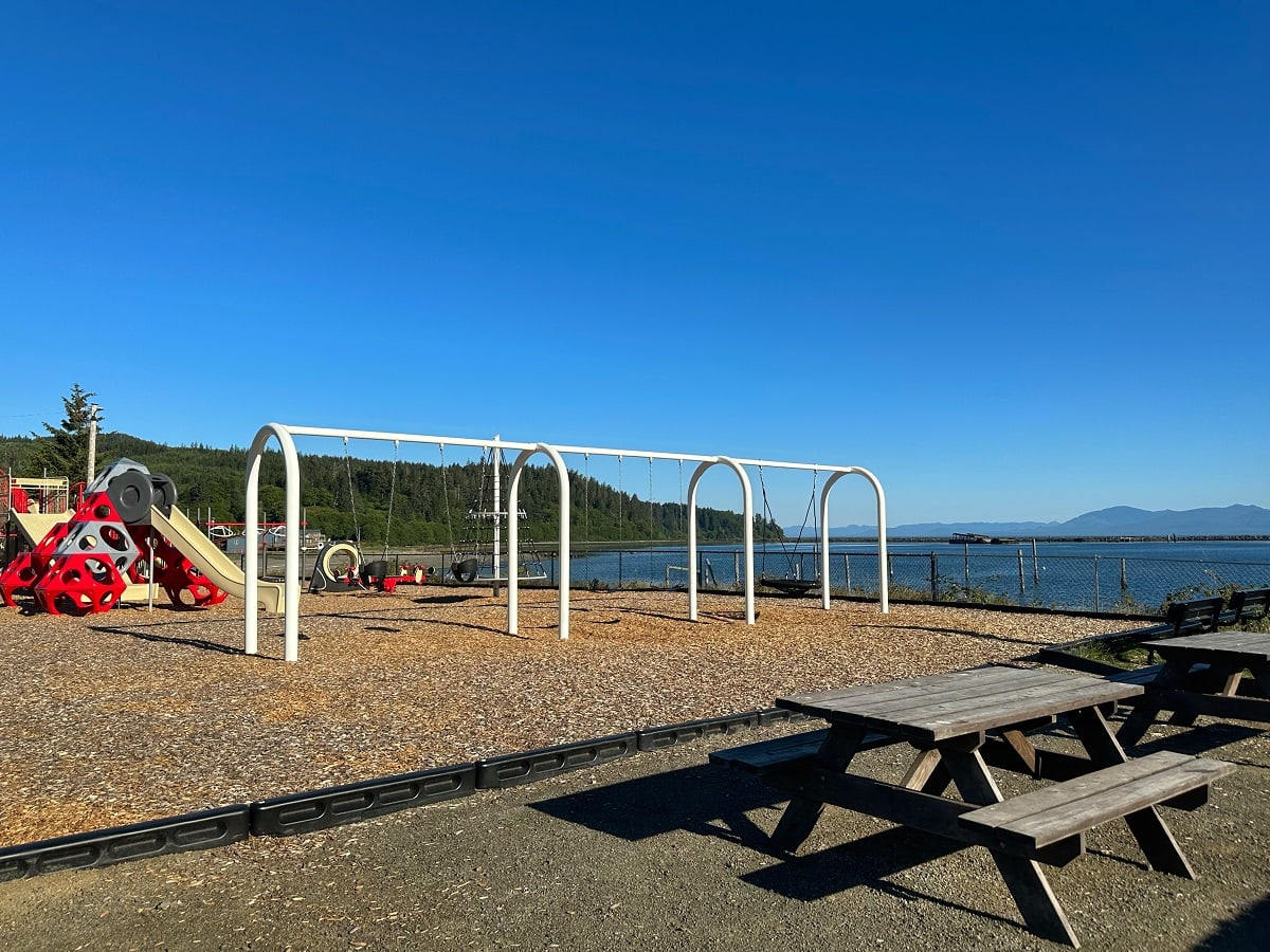 playground and picnic tables at Dakwas Park